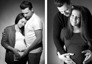 schwangerschaftsfotos berlin natürliches babybauch fotoshooting im studio schwarz weiss paarfotos schwanger fotostudio berlin